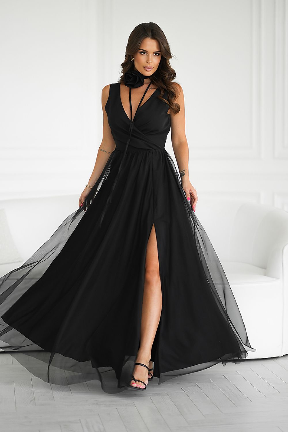 Long dress Bicotone